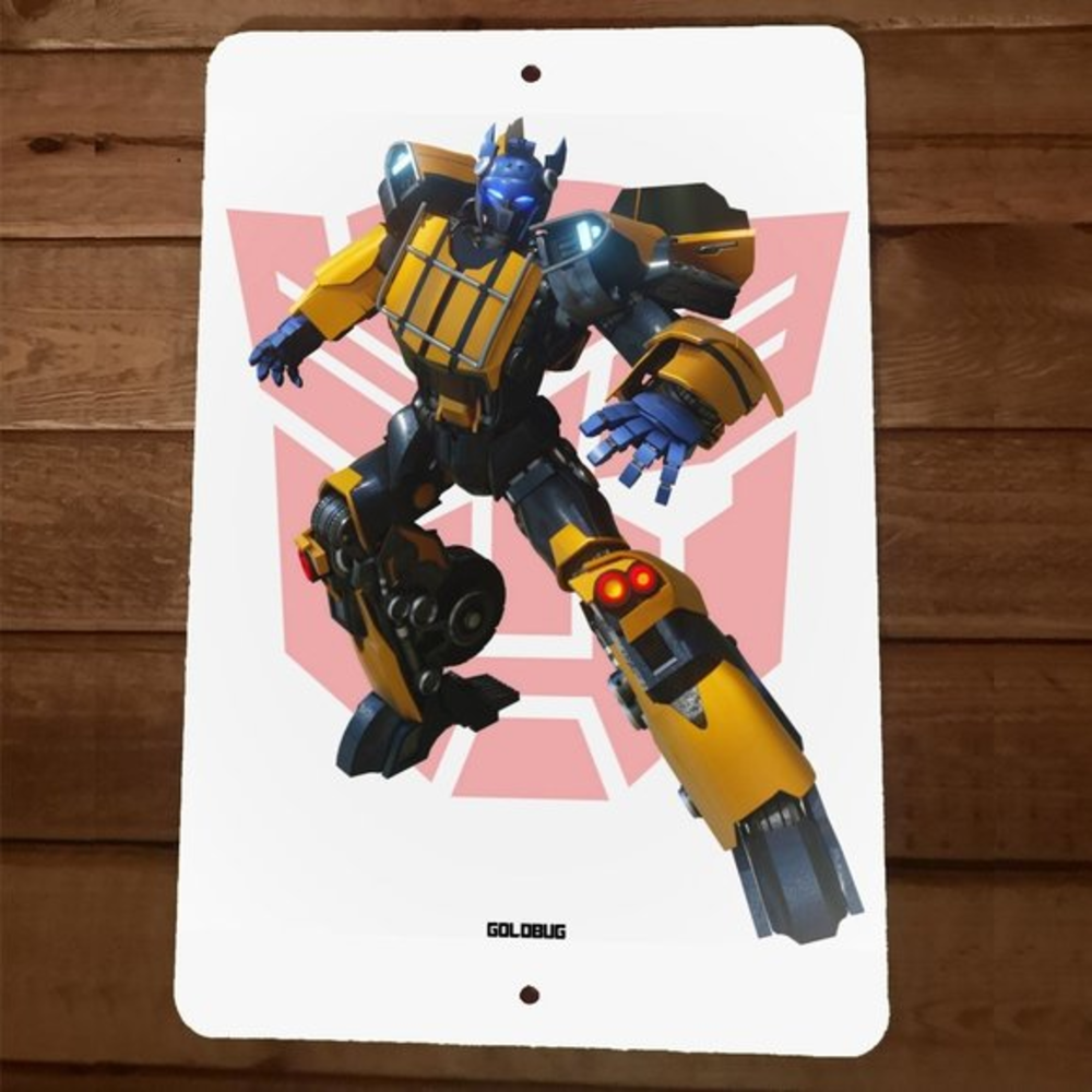 Goldbug Artwork 8x12 Metal Wall Sign Poster Transformers #2